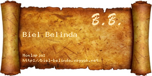Biel Belinda névjegykártya
